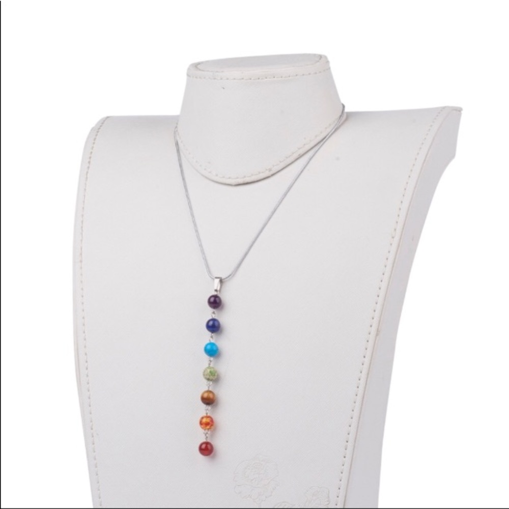 Spiritual Crystal Chakra Y Necklace